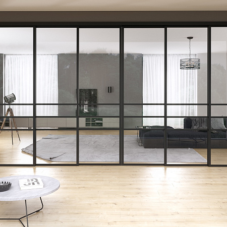 Подвесная перегородка для зонирования гостиной