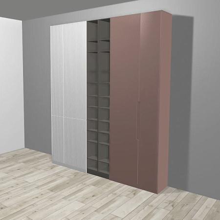 Концептуальный распашной шкаф, фасад VERTA & ONIT