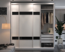Шкаф-купе черно-белый